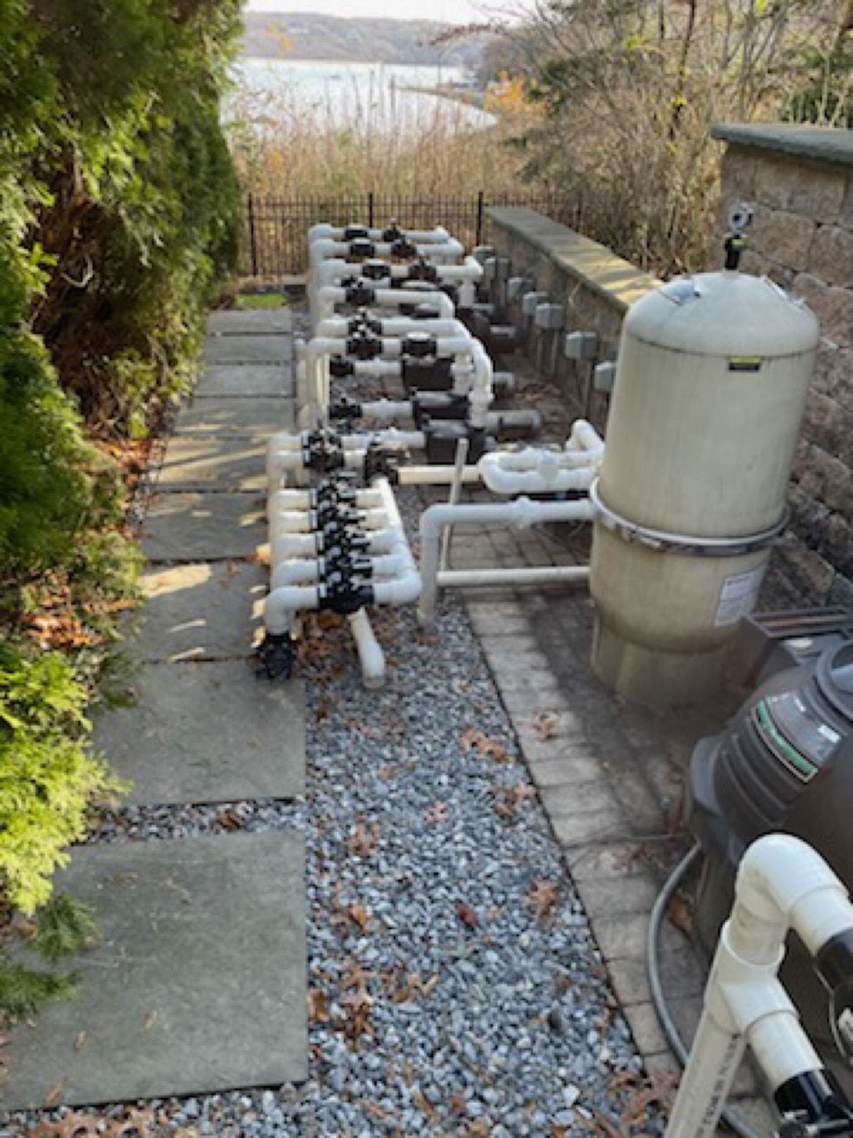A finished equipment installation