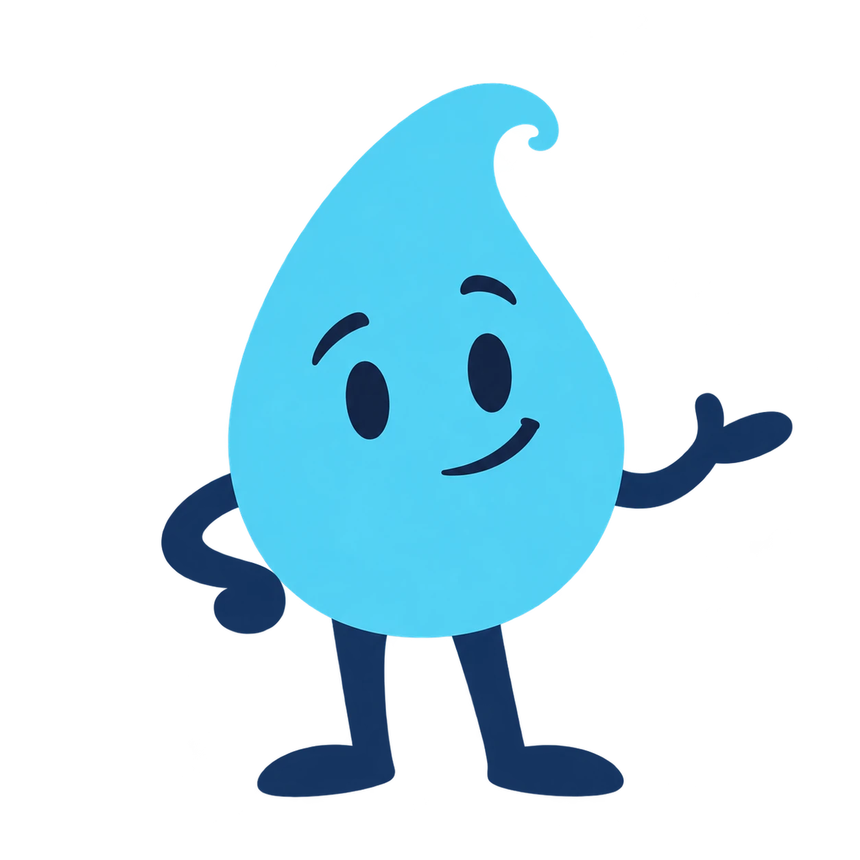 Splash, the friendly water drop who powers Swim Tech